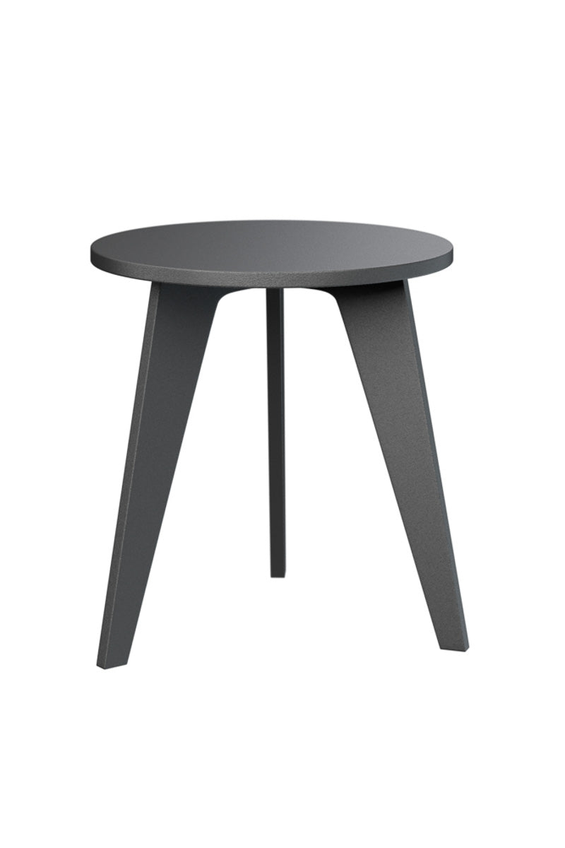 Berlin Gardens Nordic Round End Table Matte Black