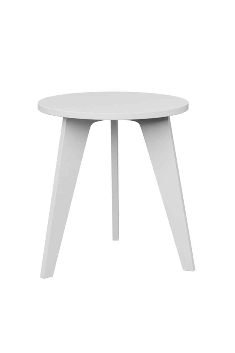 Berlin Gardens Nordic Round End Table Matte White