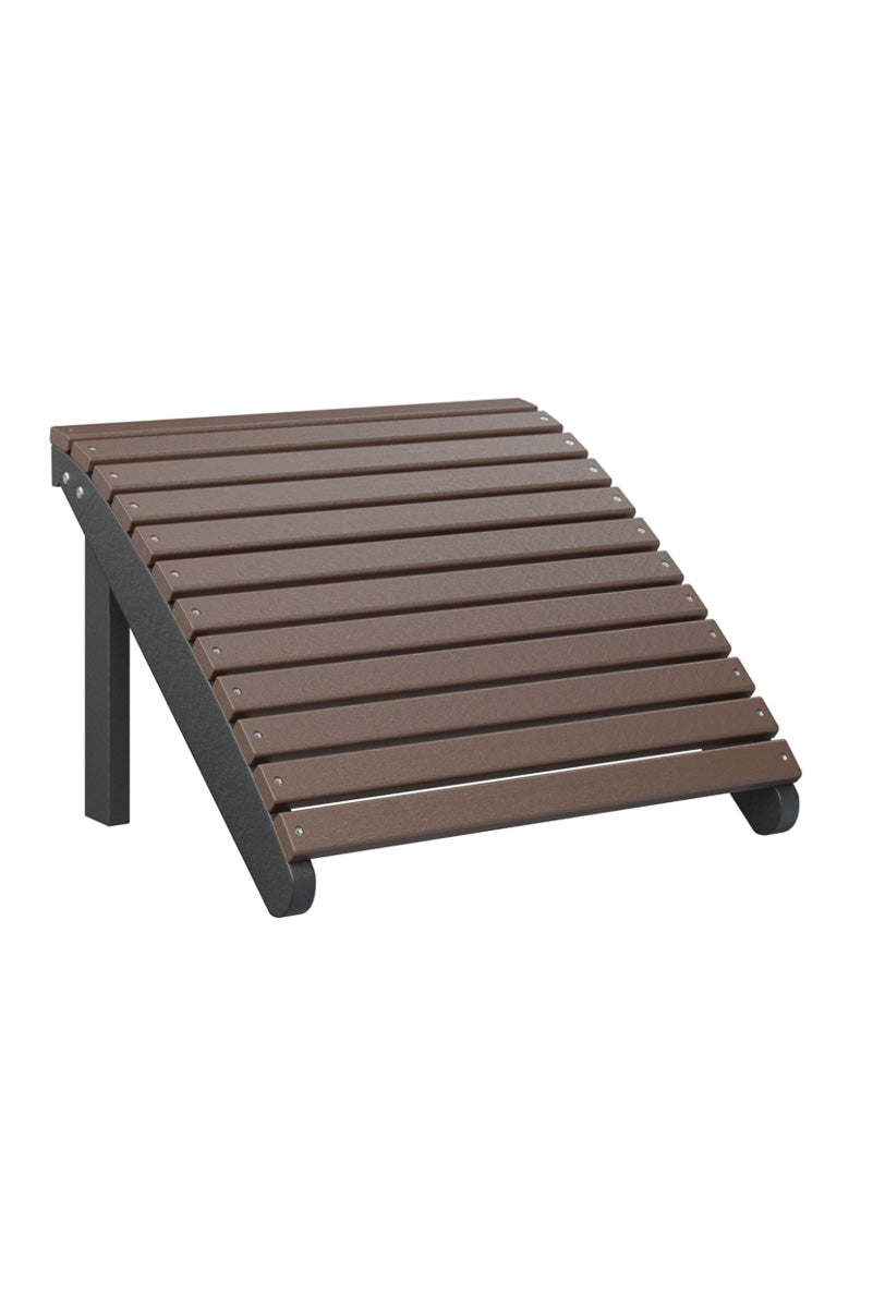 Berlin Gardens Adirondack Footrest Chocolate Brown on Black