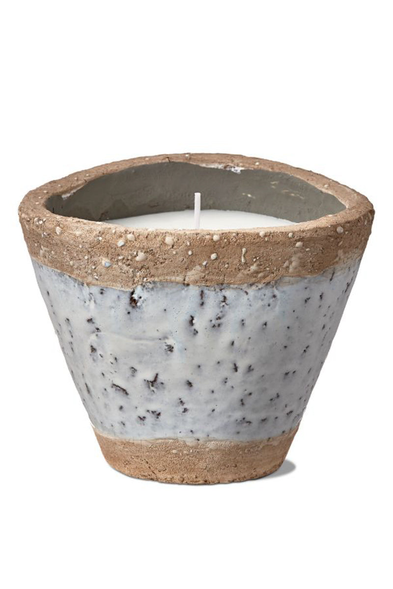 Laguna Rustic Rim Citronella Candle White