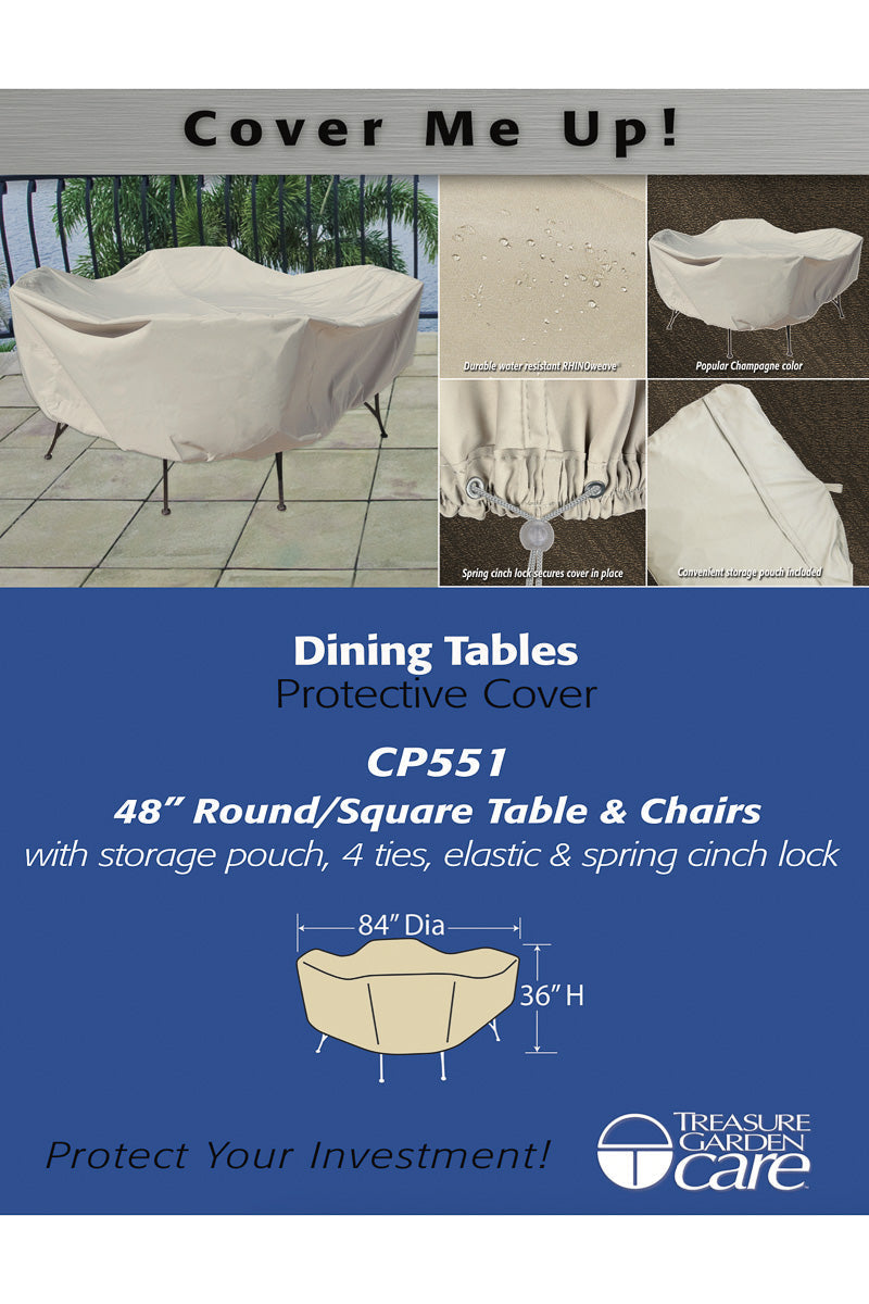 Treasure Garden Table/Chair Protective Cover 48" Round