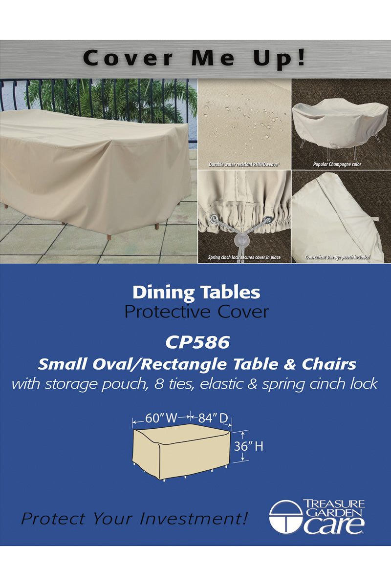 Treasure Garden Oval/Rectangle Table & Chair Protective Cover Small