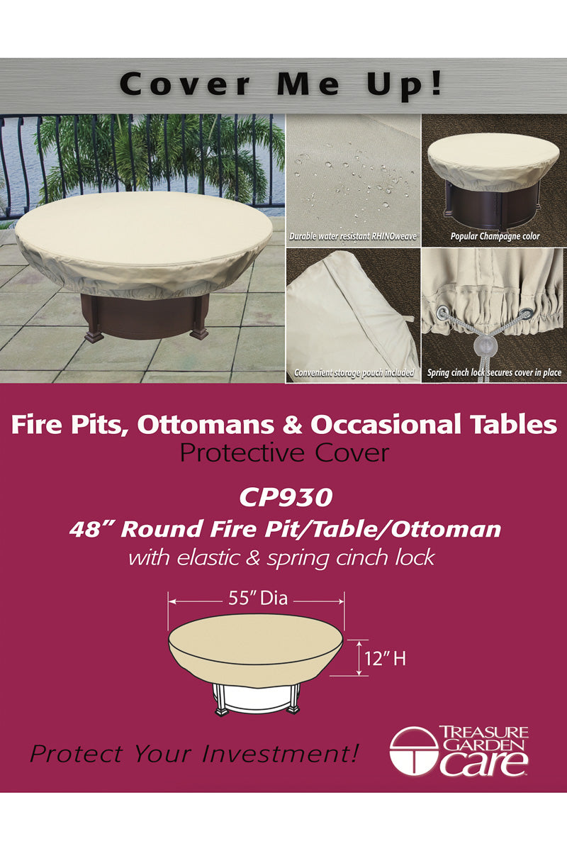 Treasure Garden Fire Pit Protective Cover 48"-54" Round