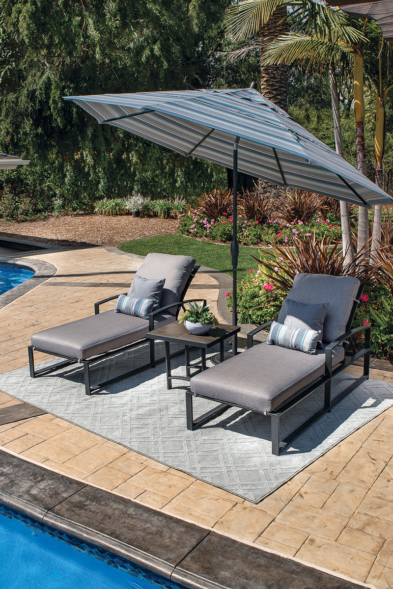 Treasure Garden Manhattan Outdoor Rug 5’3”x7’4” Plush Gray