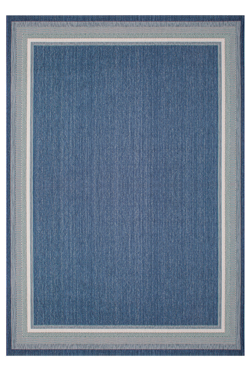 Treasure Garden Seaside Harbor Outdoor Rug 5’3”x7’4” Blue