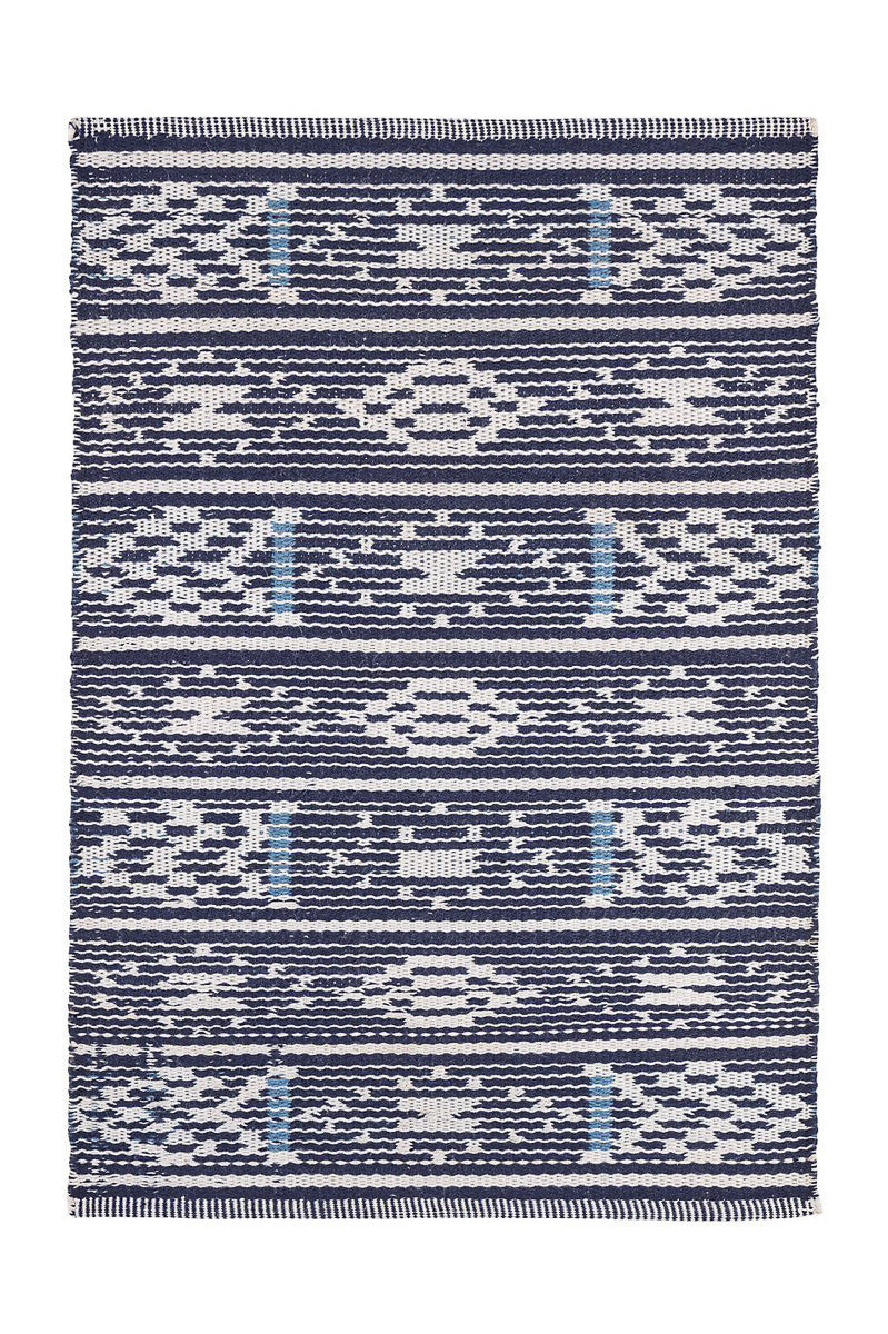Dash & Albert Dharma Blue Handwoven Indoor/Outdoor Rug 2x3