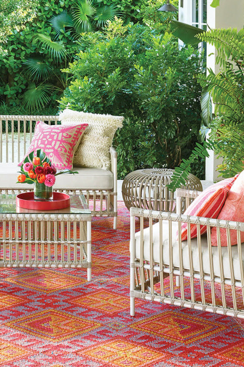 Dash & Albert Valencia Kilim Handwoven Indoor/Outdoor Rug 3x5 Spice