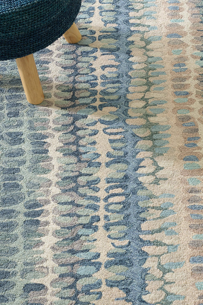 Dash & Albert Paint Chip Blue Machine Washable Rug 2x3
