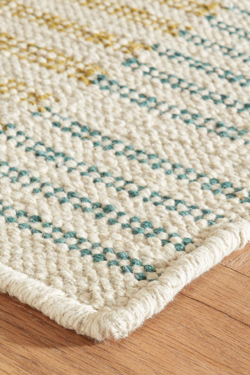 Dash & Albert Gemma Juniper Hand Loom Knotted Cotton Rug 2x3