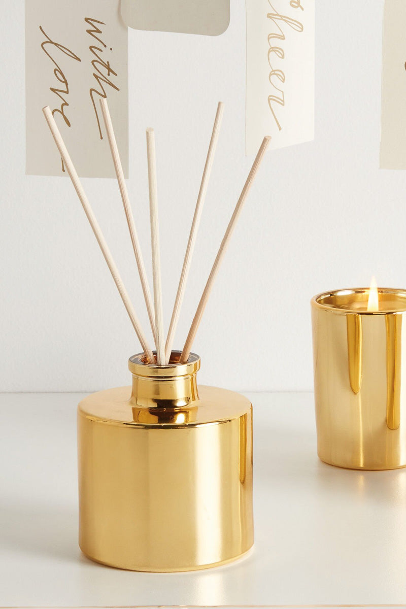 Thymes Frasier Fir Gilded Reed Diffuser Petite Gold