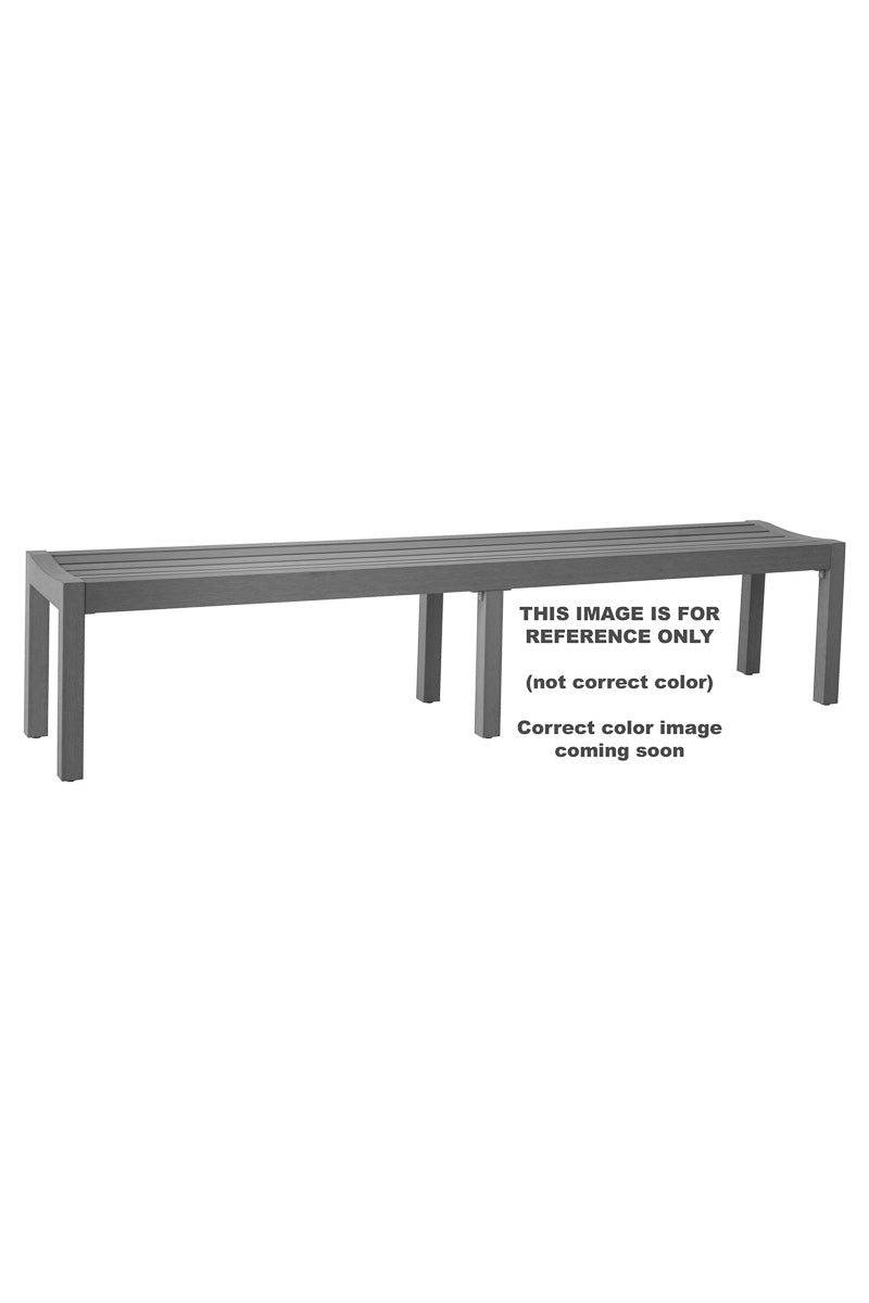 Alfresco EverTeak San Simeon Slat Bench 84" Alpaca with Cushion