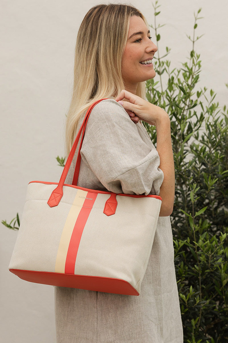 Louenhide Maui Canvas Tote Bag Peach