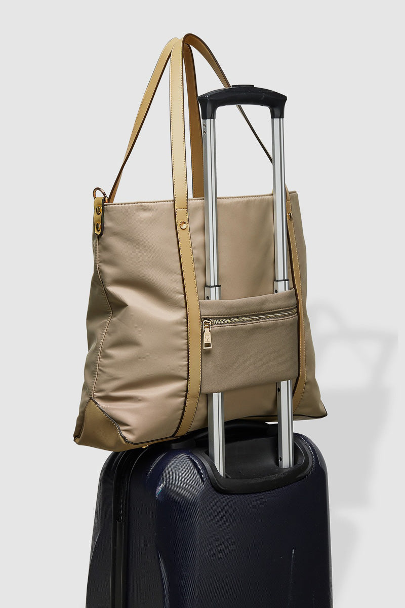 Louenhide Nora Nylon Travel Tote Beige