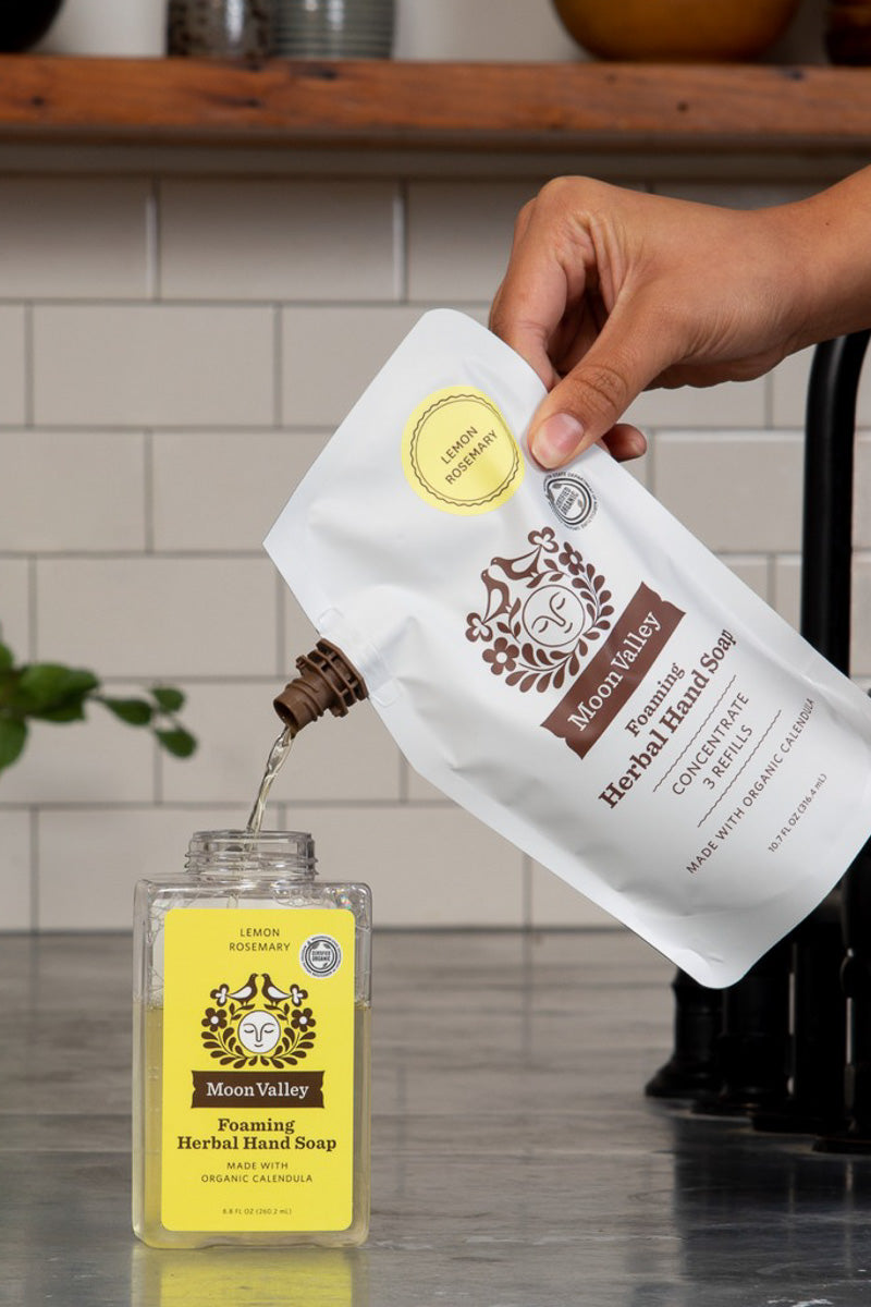 Moon Valley Organics Foaming Herbal Hand Soap Concentrate Lemon Rosemary