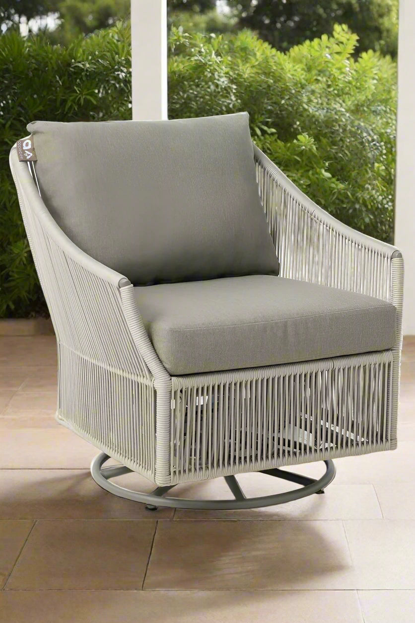 Alfresco Bijou Alto Deep Seating Swivel Glider Lounge Chair with Cushions