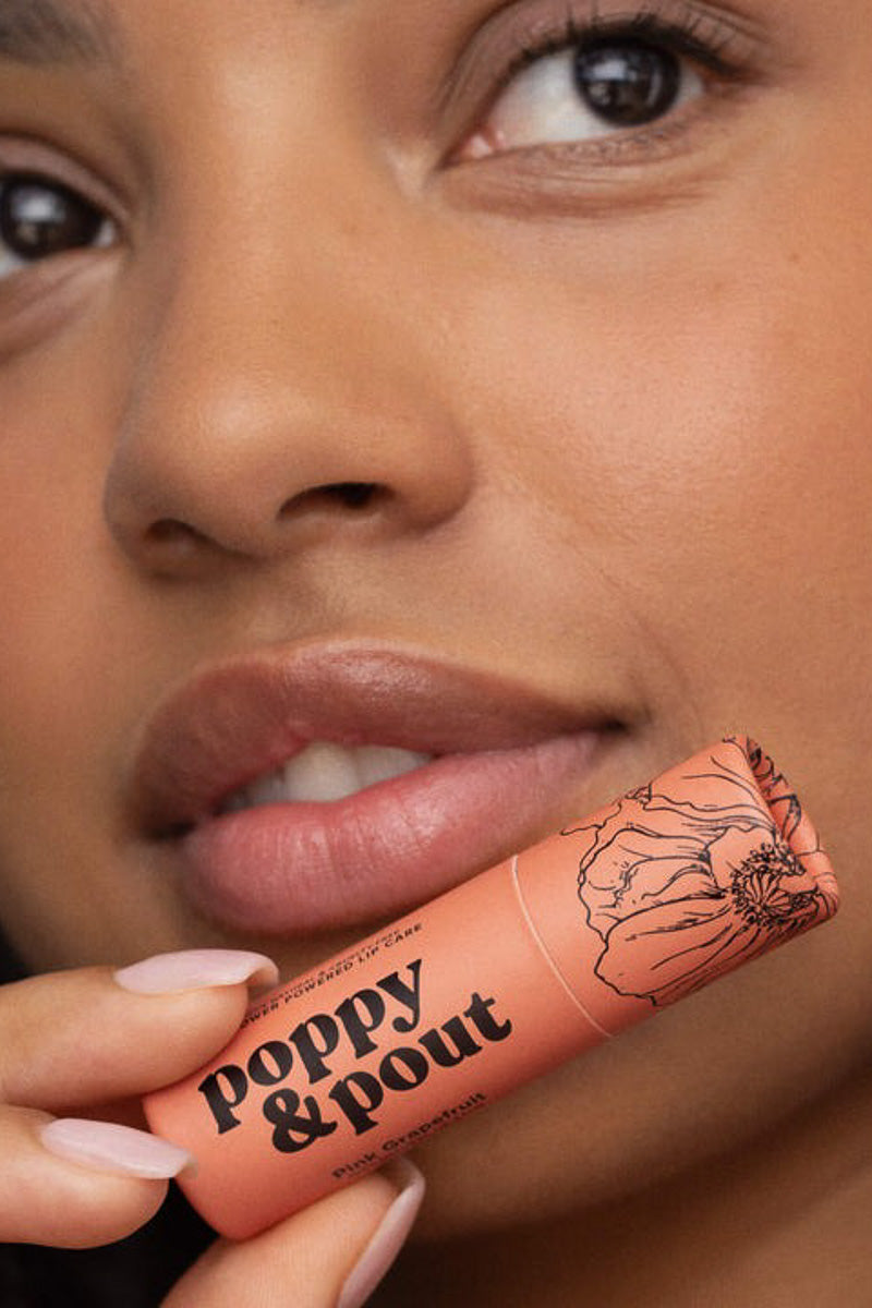 Poppy & Pout Lip Balm Pink Grapefruit