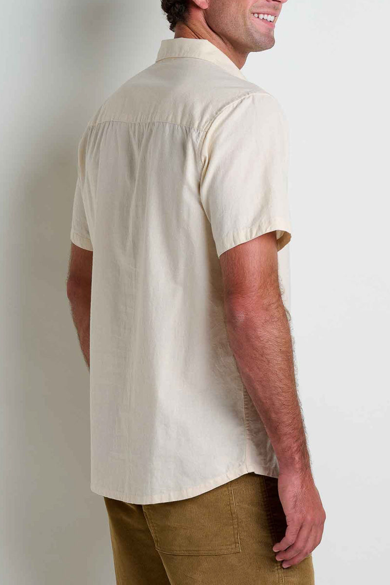 Toad & Co Men's Airscape Short Sleeve Shirt Small Salt Embroidered