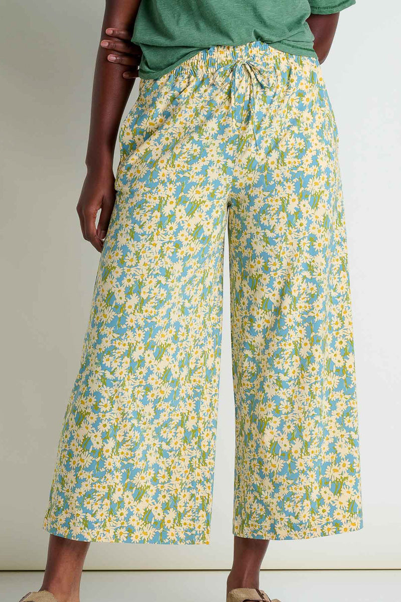 Toad & Co Women's Sunkissed Wide Leg Pant Extra Small Glacier Daisy Field Print