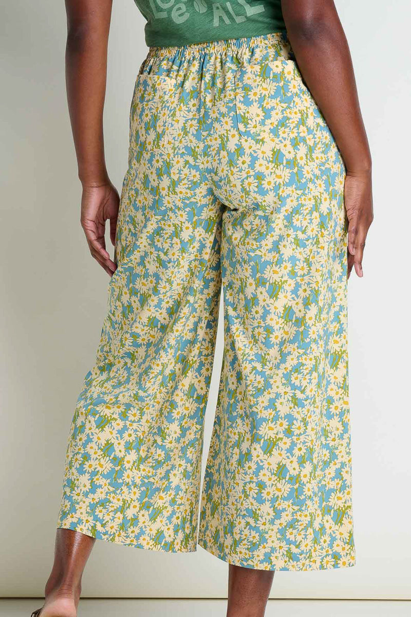 Toad & Co Women's Sunkissed Wide Leg Pant Extra Small Glacier Daisy Field Print