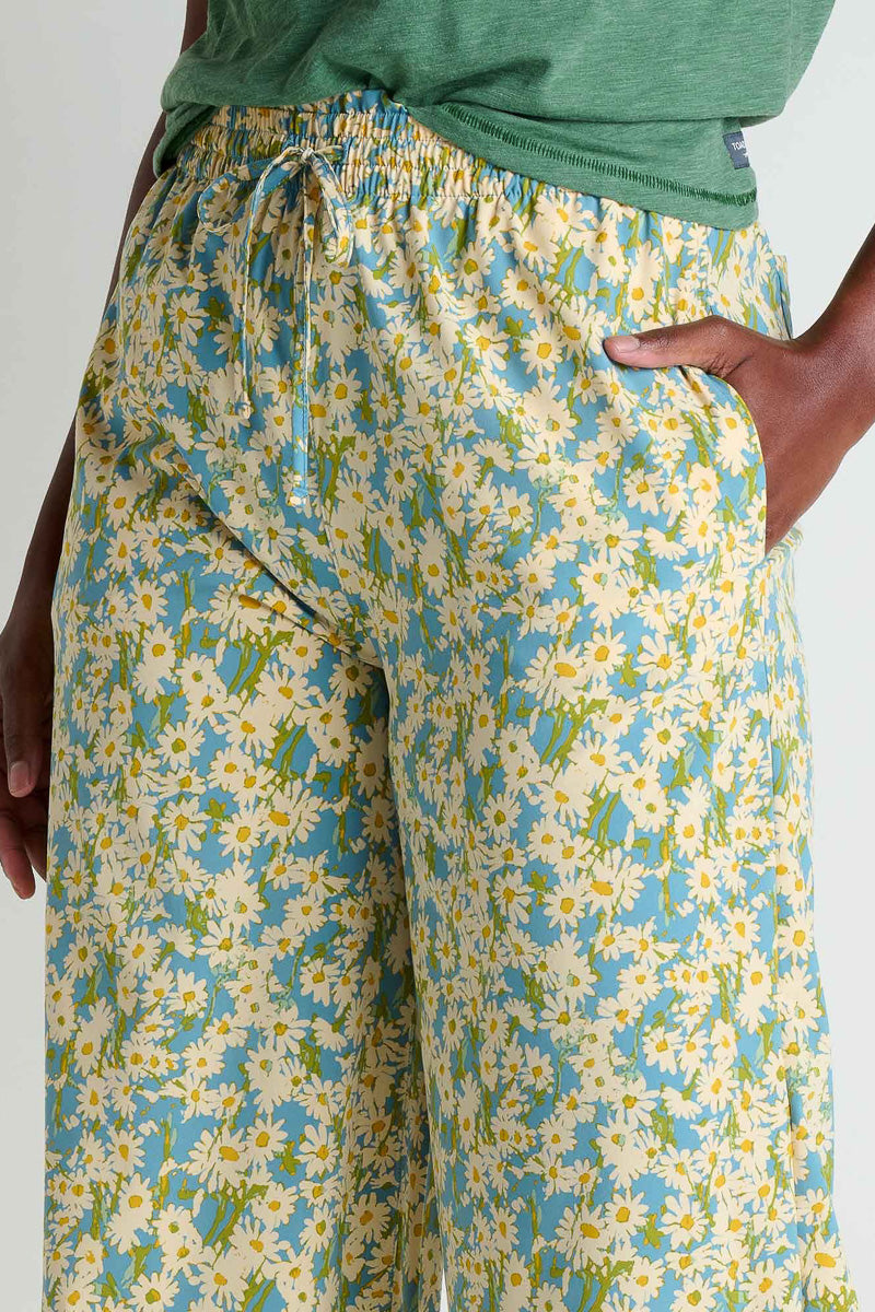 Toad & Co Women's Sunkissed Wide Leg Pant Extra Small Glacier Daisy Field Print