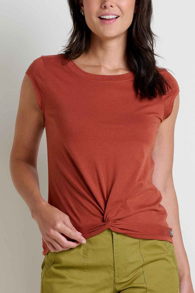 Toad & Co Women's Anza Short Sleeve Shirt Extra Small Cinnamon