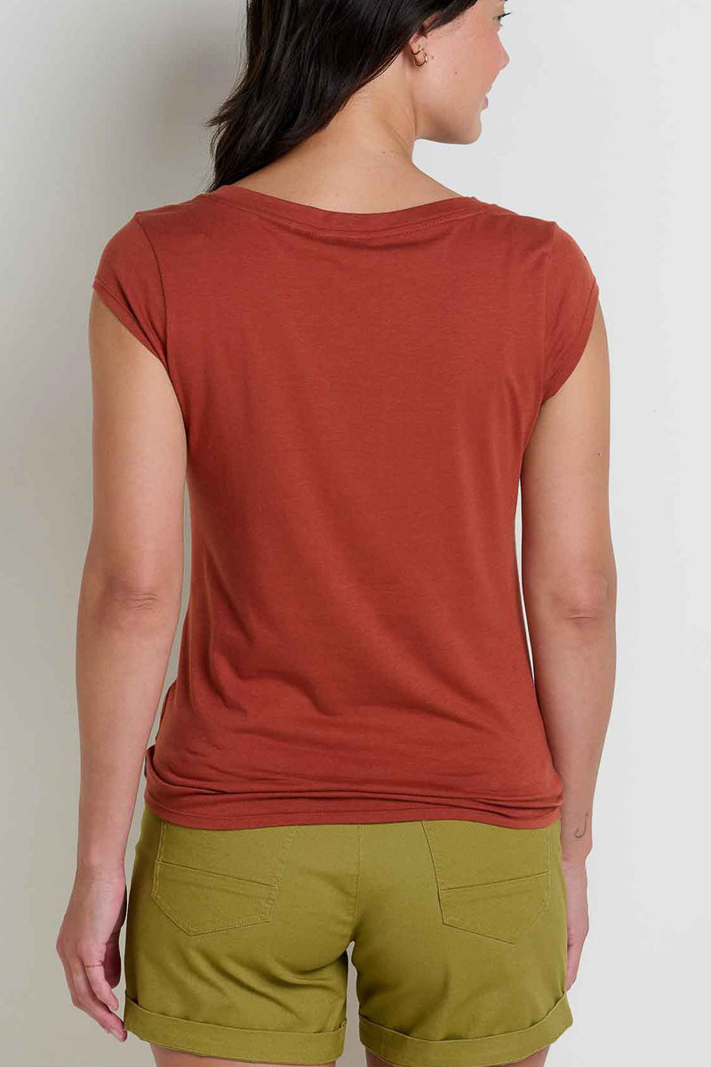 Toad & Co Women's Anza Short Sleeve Shirt Extra Small Cinnamon