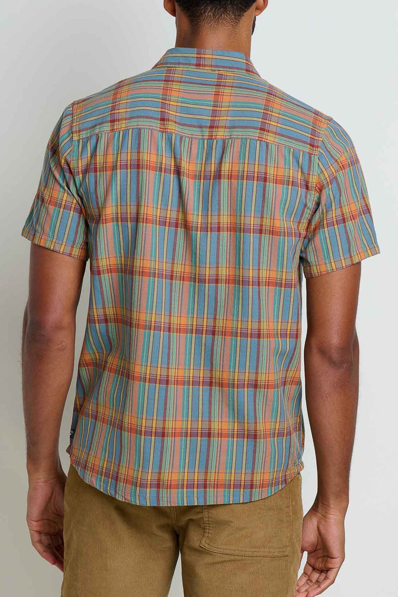 Toad & Co Men's Airscape Short Sleeve Shirt Small North Shore Plaid
