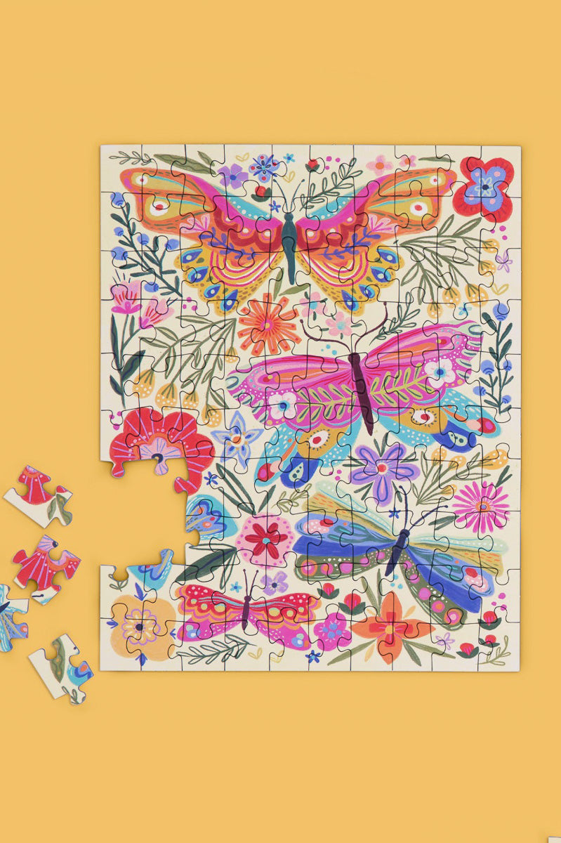 Butterfly Floral Puzzle Snax 100 Piece