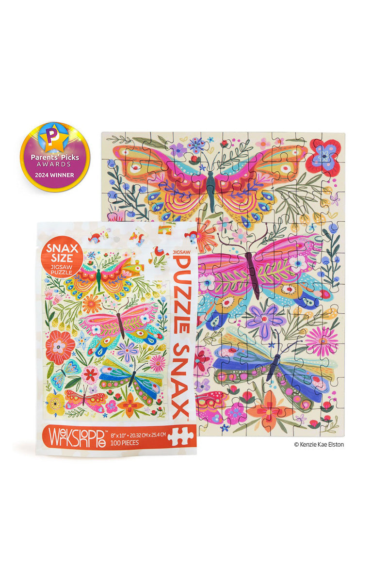 Butterfly Floral Puzzle Snax 100 Piece