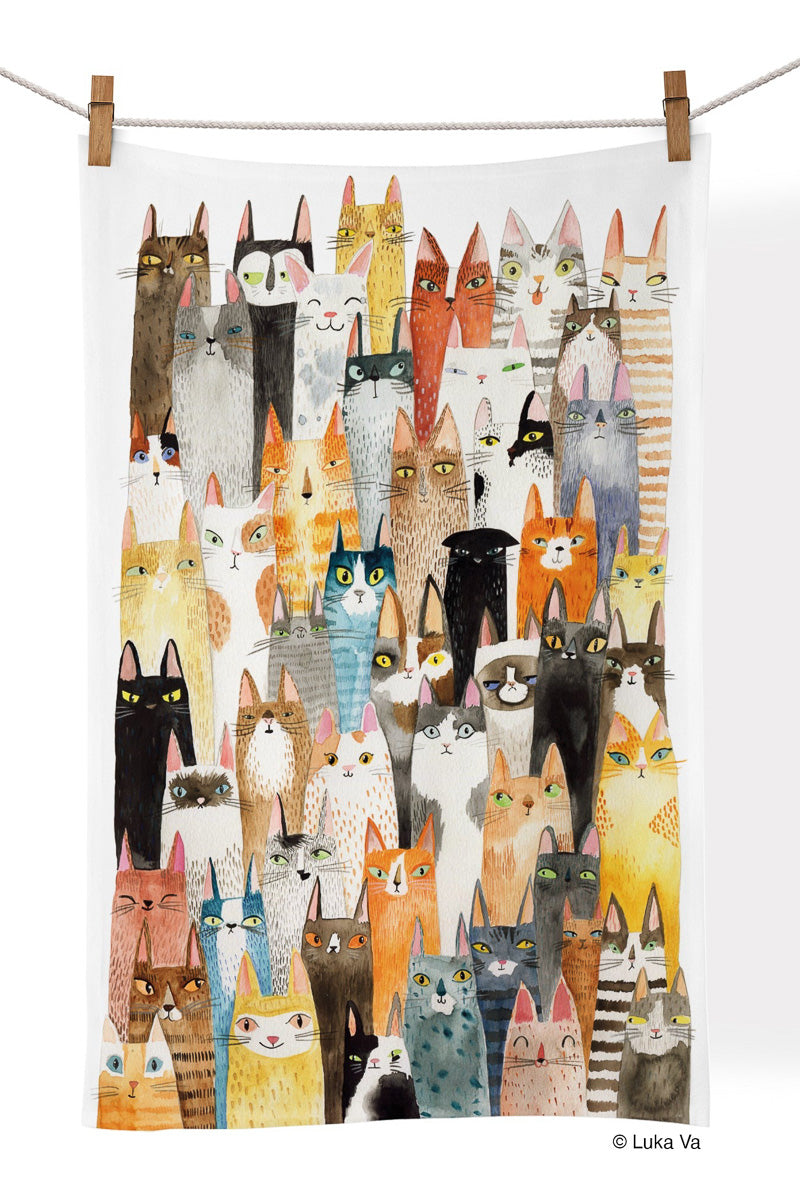 Cotton Tea Towel Cat Power