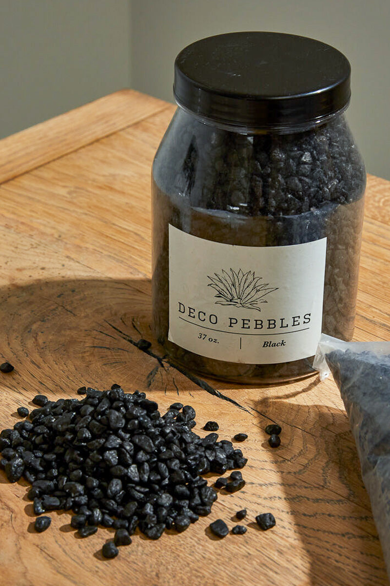 Deco Pebbles Stones 37 oz Black