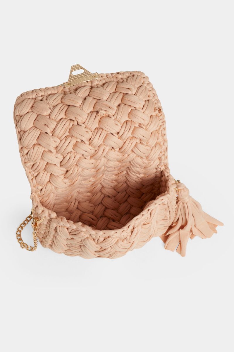Lucinda Braided Crossbody Soft Blush
