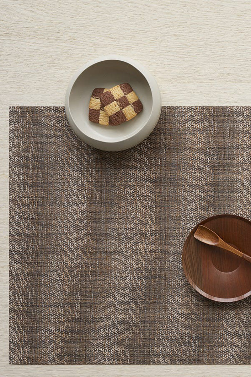 Chilewich Moire Placemat Rectangle 14"x19" Mocha