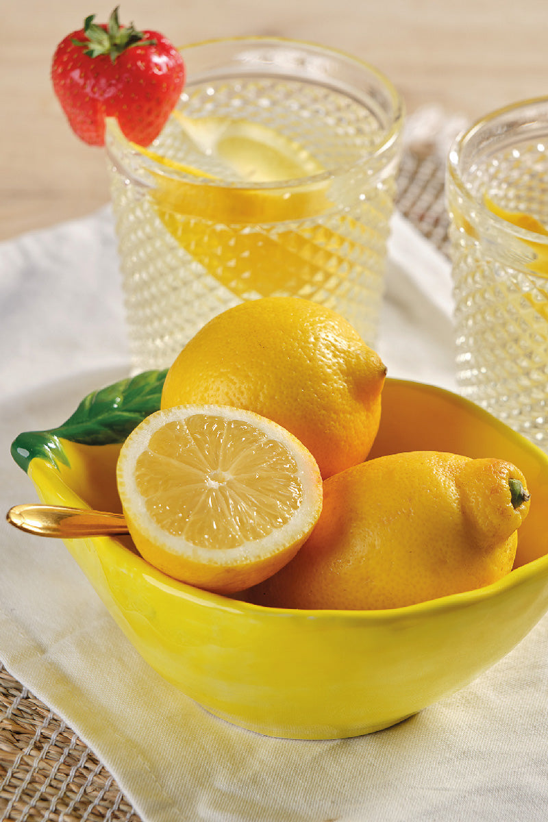 Glazed Serving Bowl Yellow