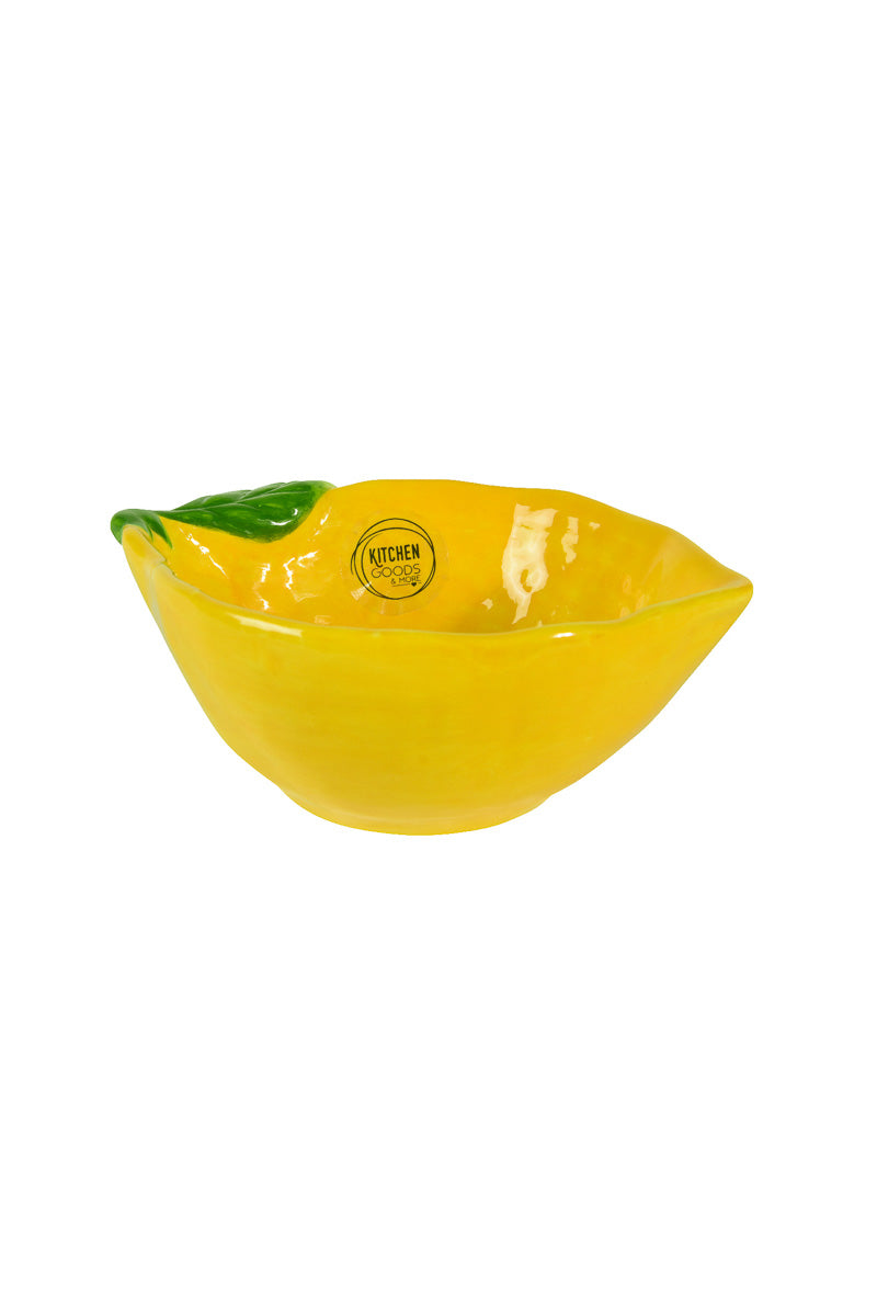 Glazed Serving Bowl Yellow