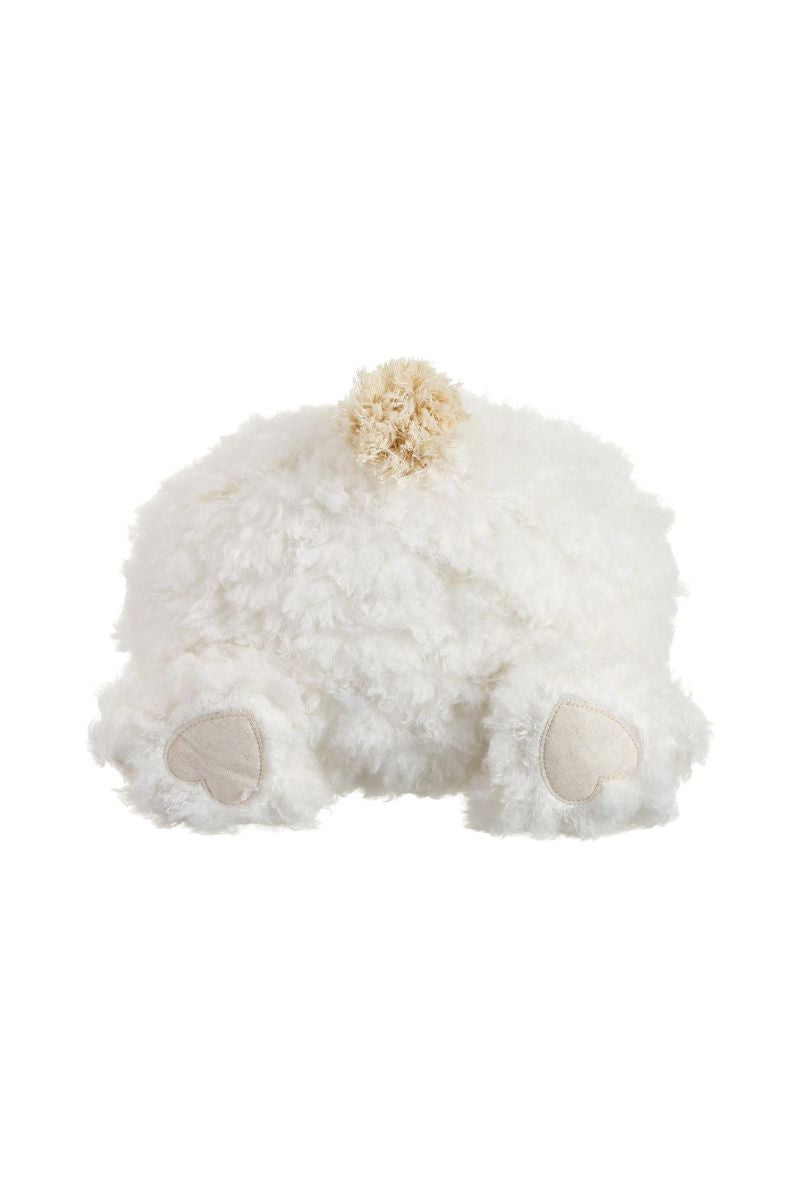 Bunny Butt Pillow 15" White & Beige