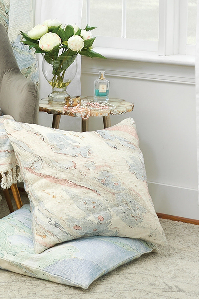 Marble Rose Quartz Pillow