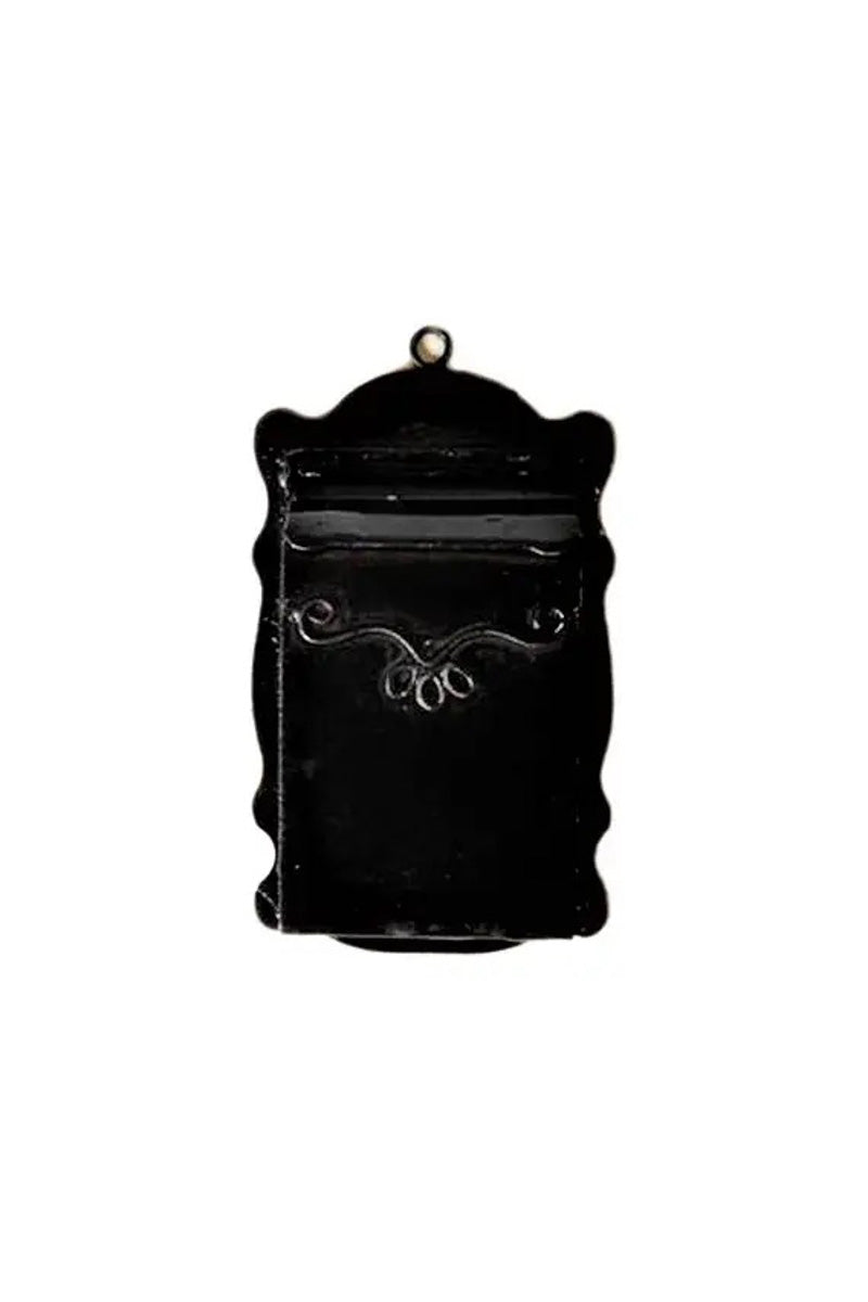 Fairy Garden Handmade Wall Mount Mini Mailbox Black