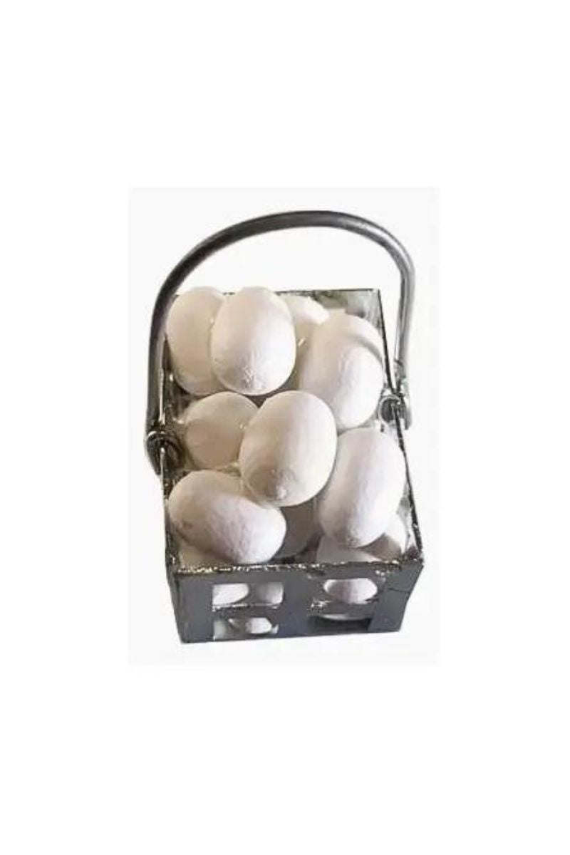 Fairy Garden Mini Galvanized Egg Caddy