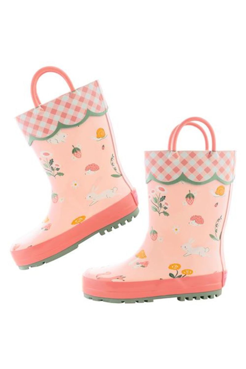 Stephen Joseph Rain Boots Strawberry Fields Size 08