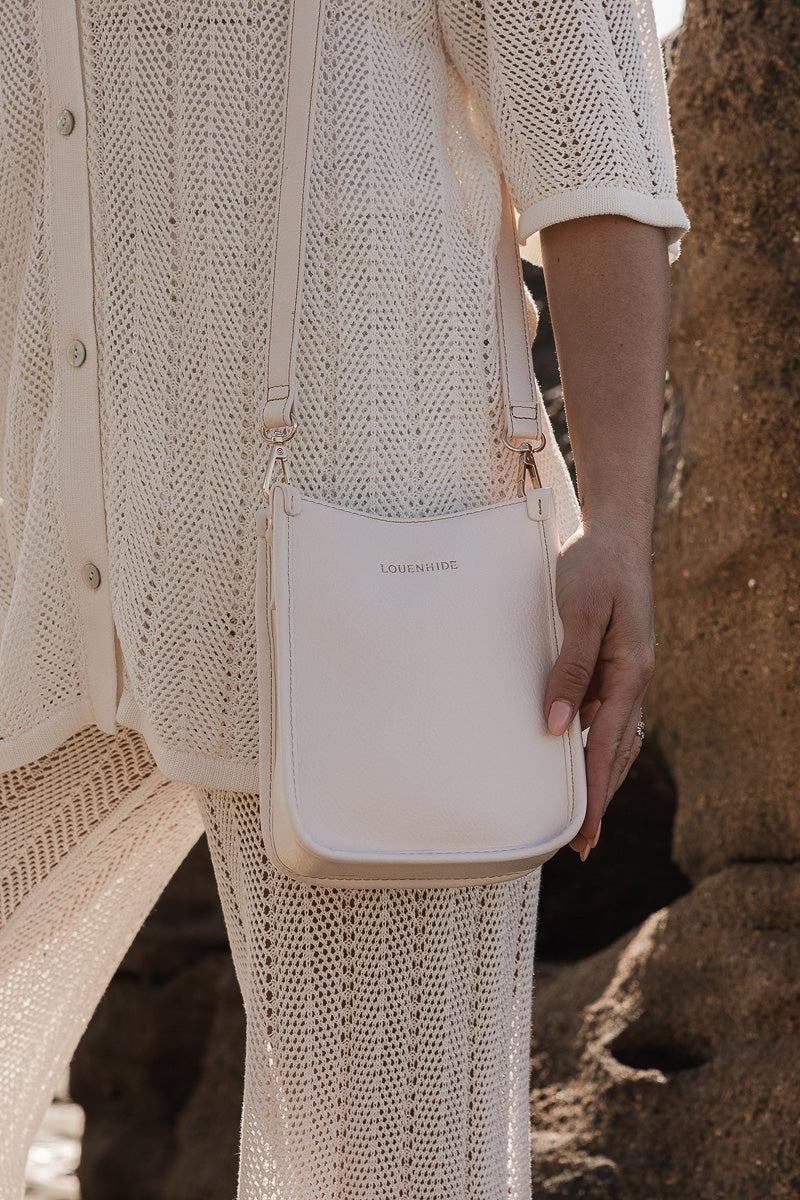 Louenhide Parker Logo Crossbody Bag Vanilla