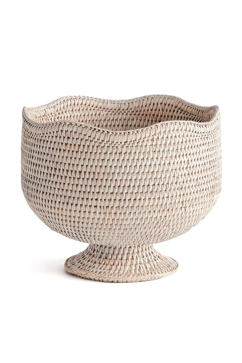 Burma Rattan Footed Cachepot