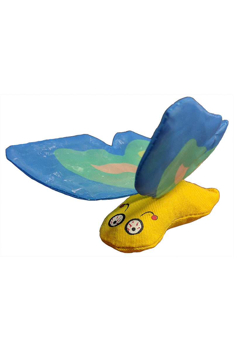 Yeowww! Catnip Butterfly Cat Toy Blue