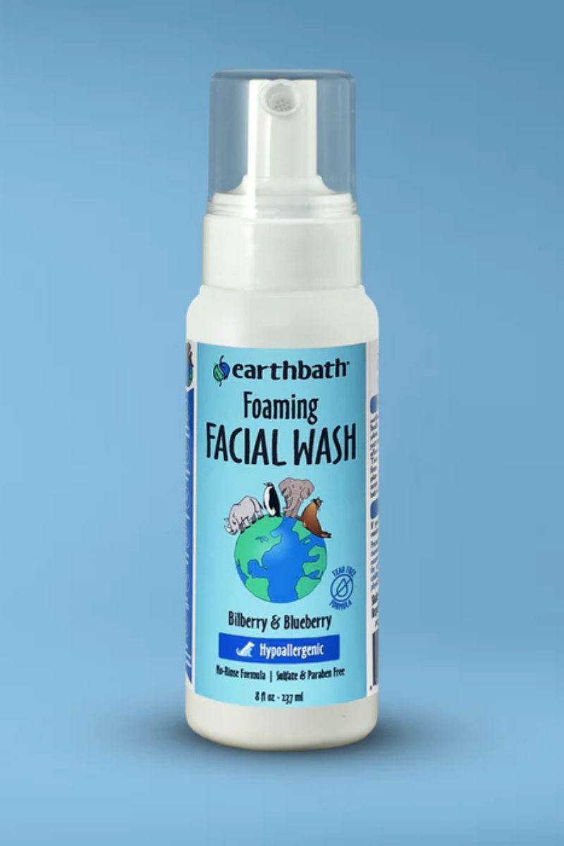 Earthbath Foaming Facial Wash Hypoallergenic w/Blueberry & Blackberry 8 oz