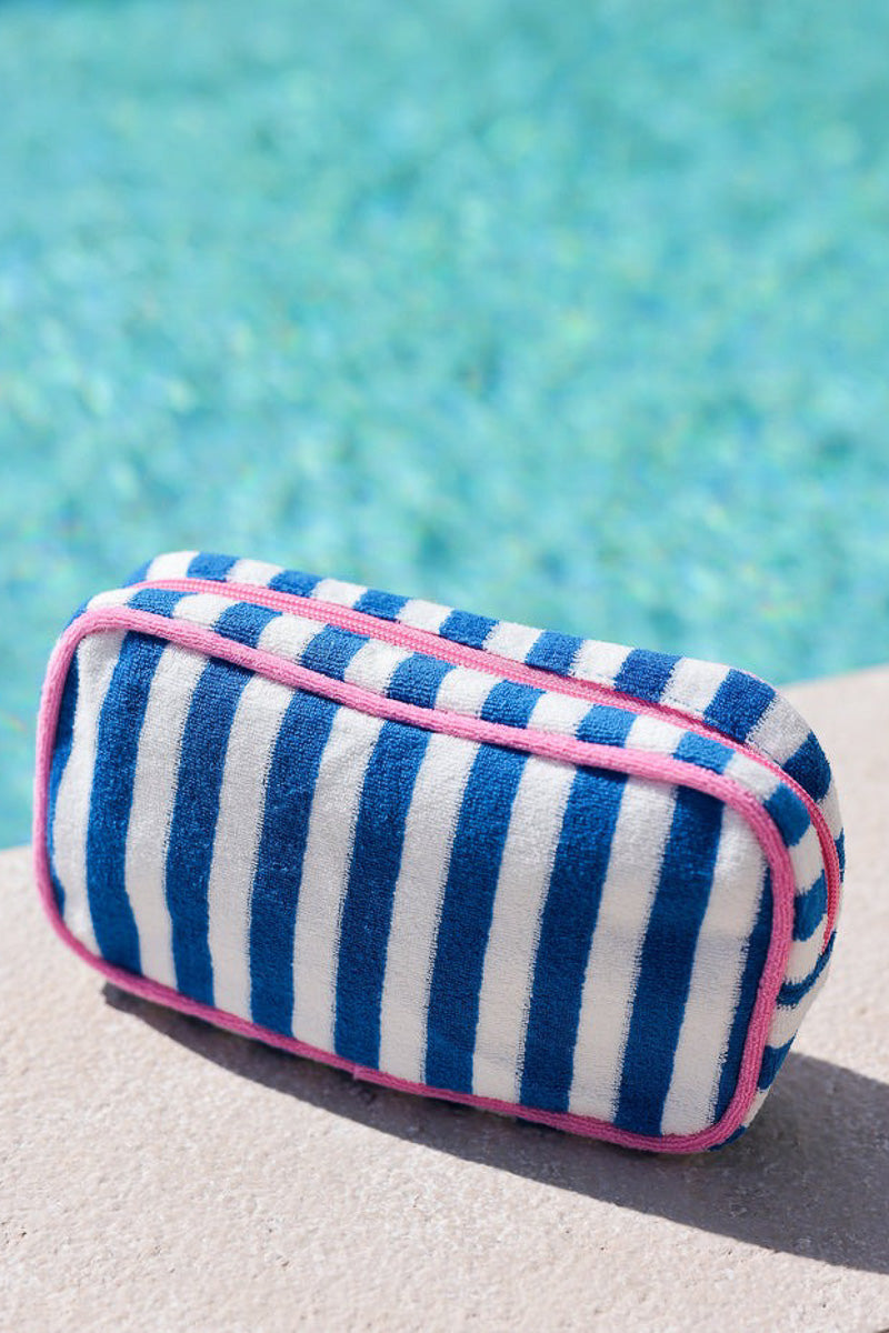 Shiraleah Cabana Stripe Small Zip Pouch Blue