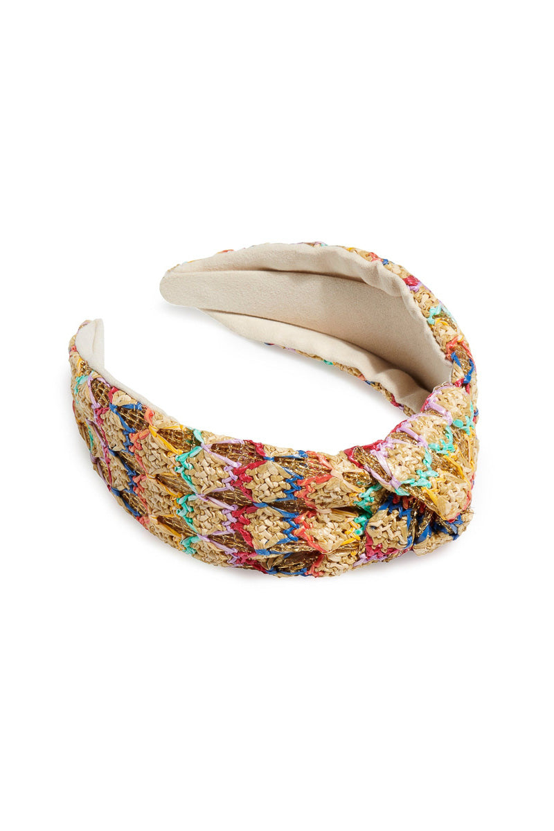 Shiraleah Paper Straw Knotted Headband Multi