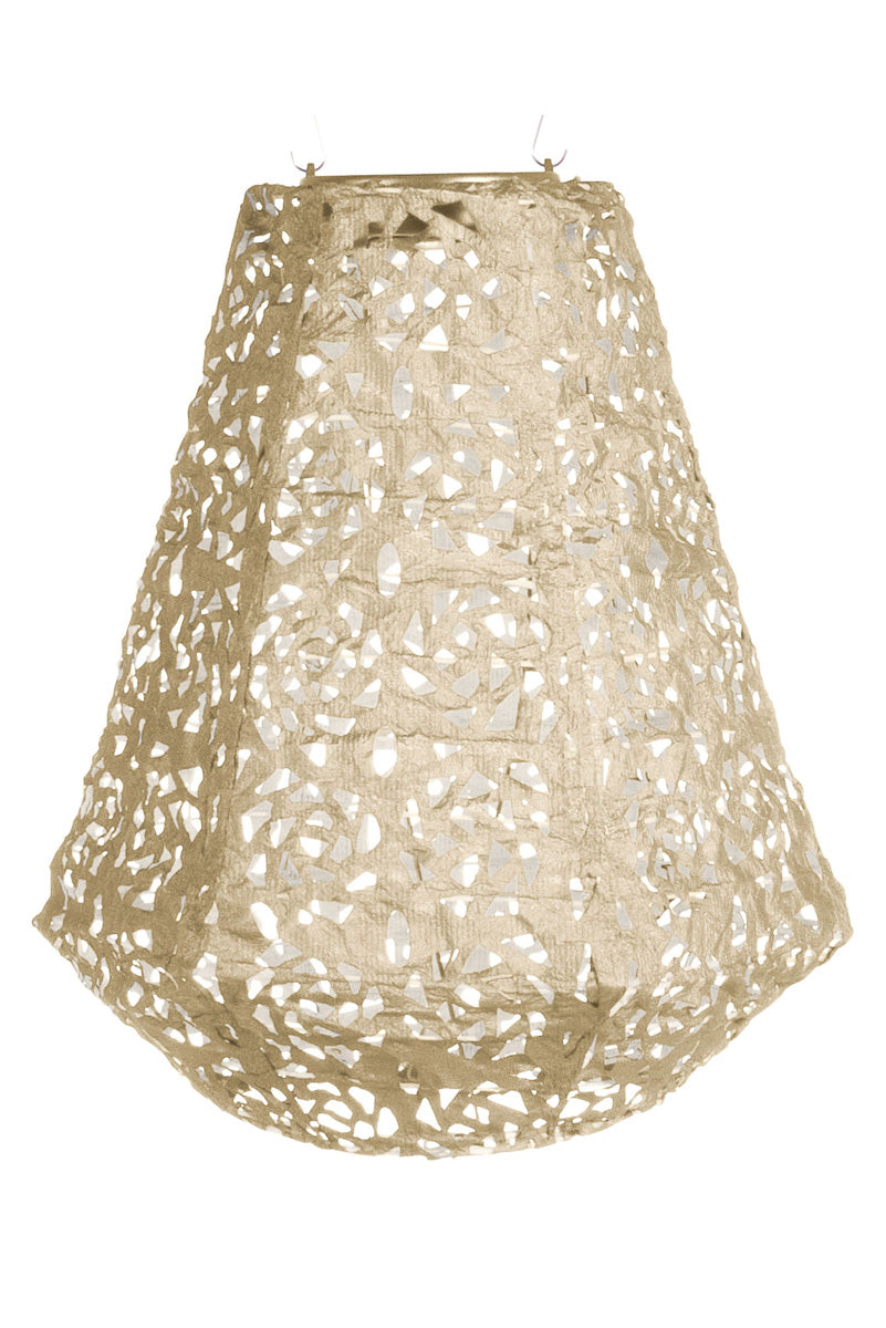 Soji Stella Prism Solar Lantern 11" Pearl