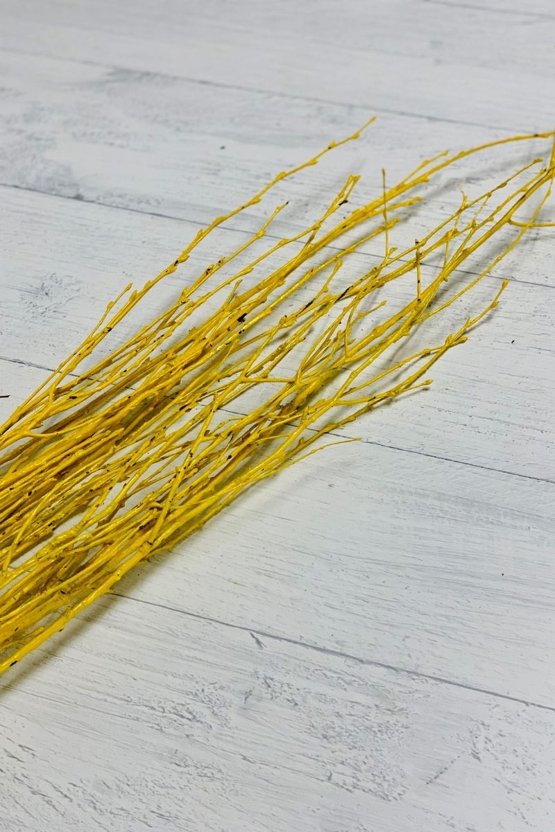 Birch Tips Painted 36/48" Bunch Yellow