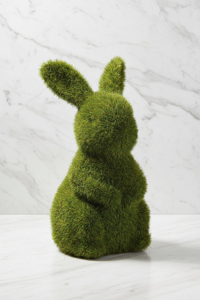 Moss Bunny Polyresin 6.5" Green