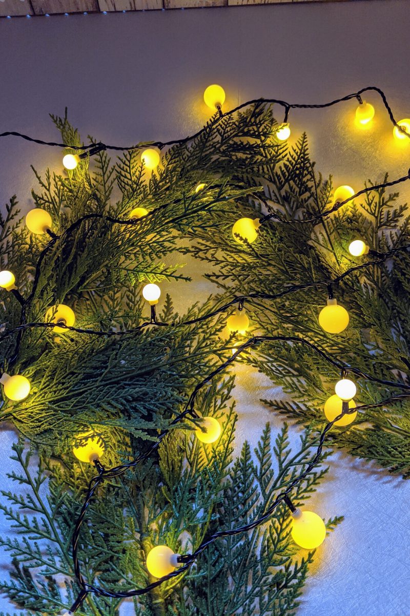 LED Cherry Black Cord String Lights Outdoor 120 Lights Warm White